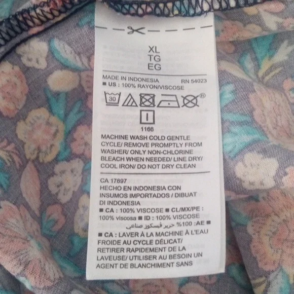 Old Navy Women's Vibrant Floral Midi Dress Size XL - Picture 9 of 9